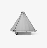 Modern Architectural Patterned Glass LED Table Lamp Chrome Finish Bedside Desk Light
