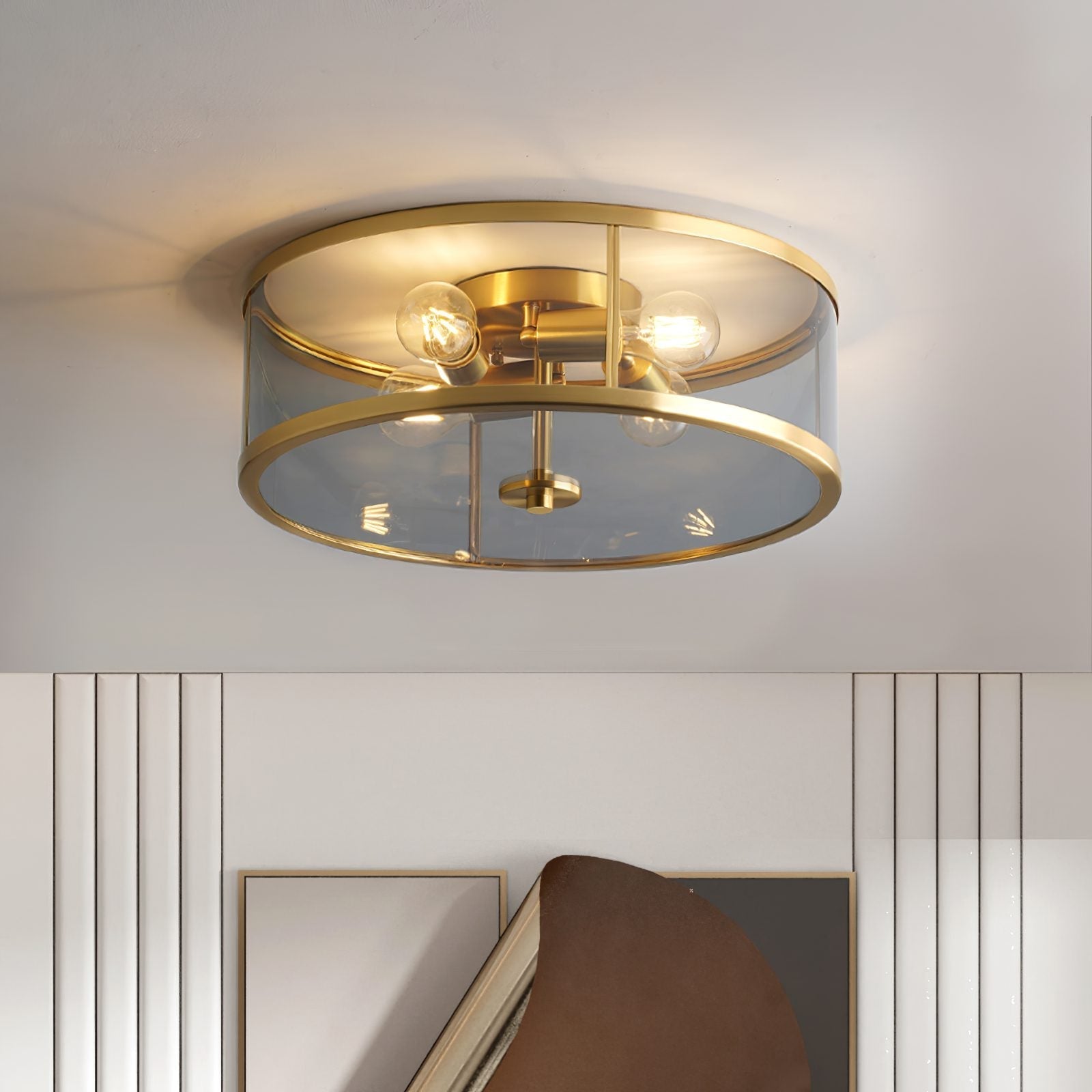 franklin-industrial-brass-and-glass-flush-mount-ceiling-light-for-entryways-and-dining-rooms