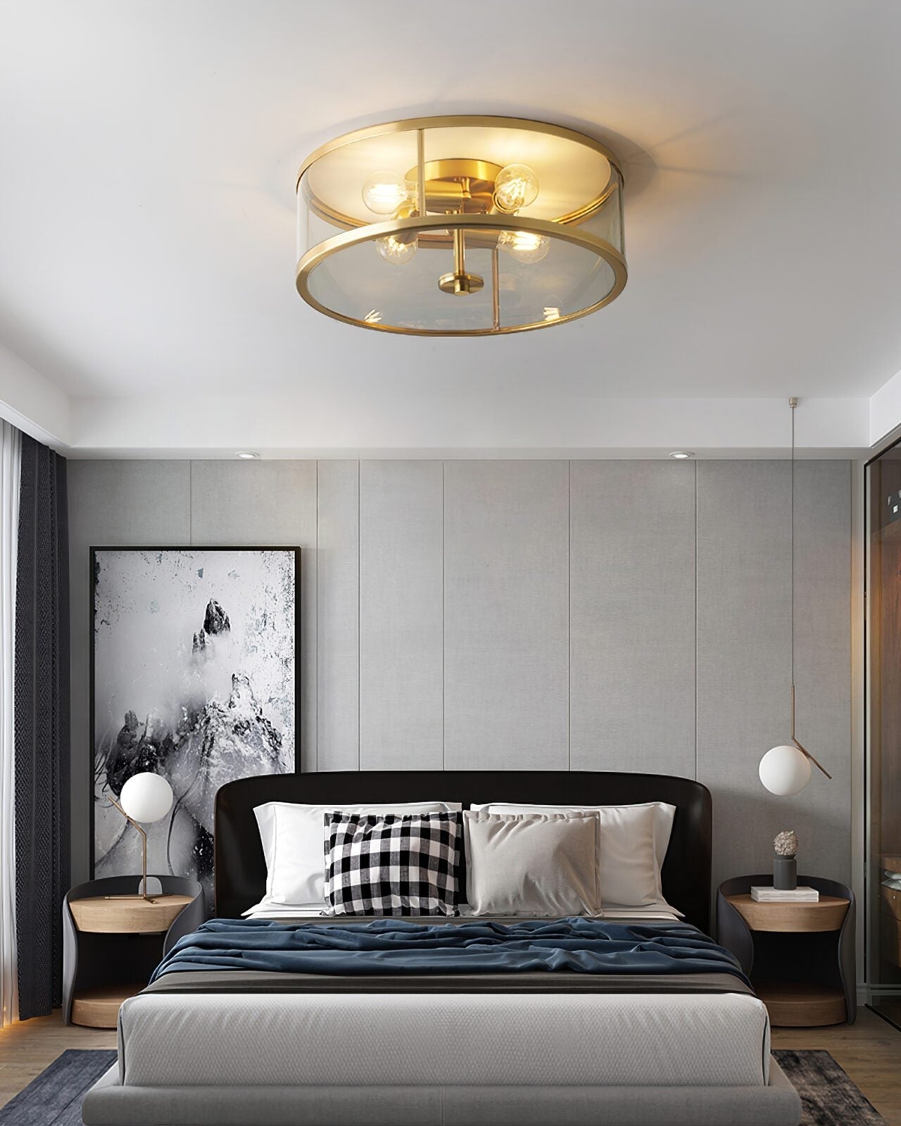 franklin-industrial-brass-and-glass-flush-mount-ceiling-light-for-entryways-and-dining-rooms