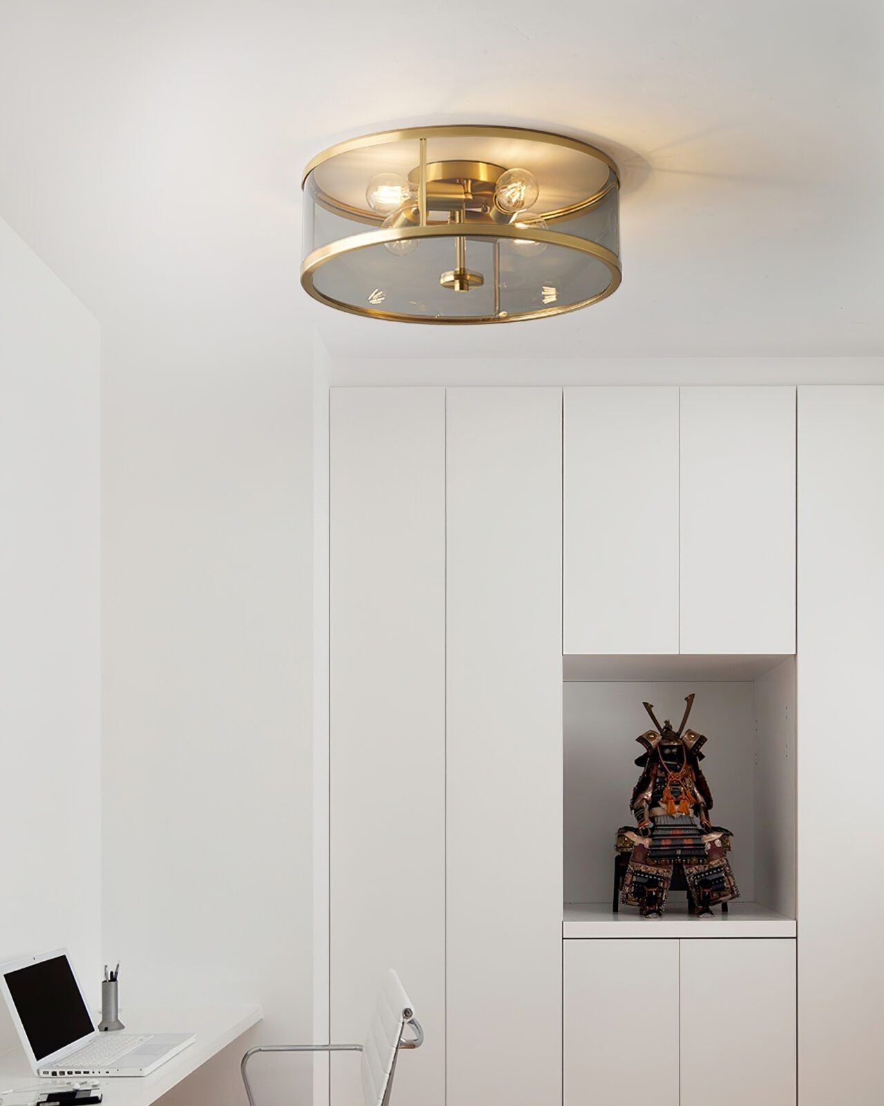 franklin-industrial-brass-and-glass-flush-mount-ceiling-light-for-entryways-and-dining-rooms