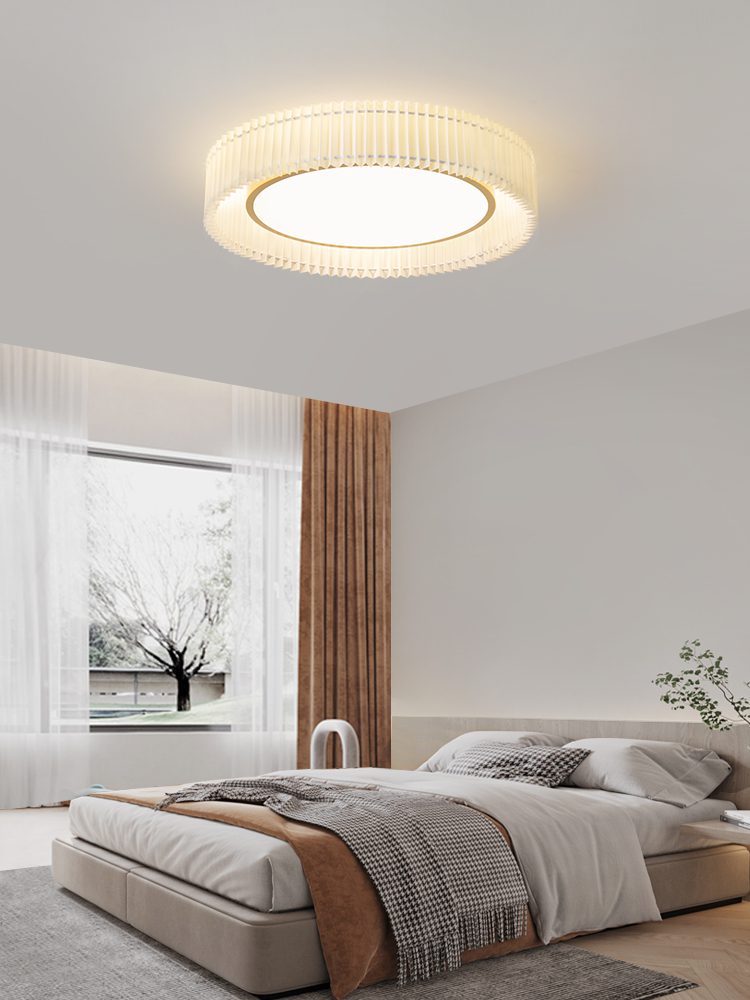 elegant-french-pastoral-pleated-fabric-flush-mount-led-ceiling-light-for-farmhouse-style-home-decor