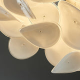 Modern French Petal LED Flush Mount Ceiling Light with Glass Shade