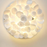 Modern French Petal LED Flush Mount Ceiling Light with Glass Shade