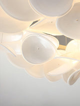Modern French Petal LED Flush Mount Ceiling Light with Glass Shade