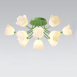 elegant-floral-rose-ceiling-light-fixture-for-romantic-bedroom-decor-white-and-green-finishes