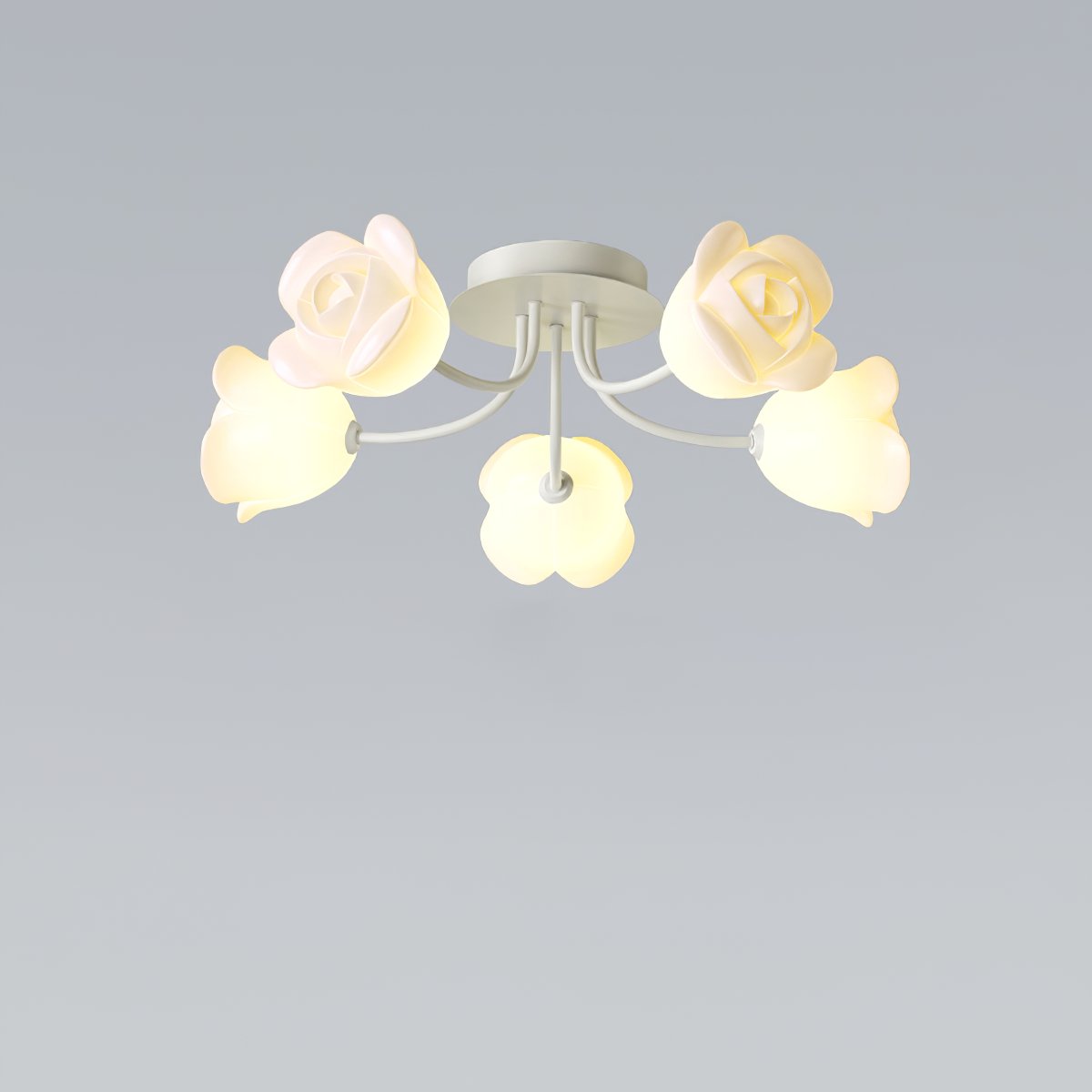 elegant-floral-rose-ceiling-light-fixture-for-romantic-bedroom-decor-white-and-green-finishes