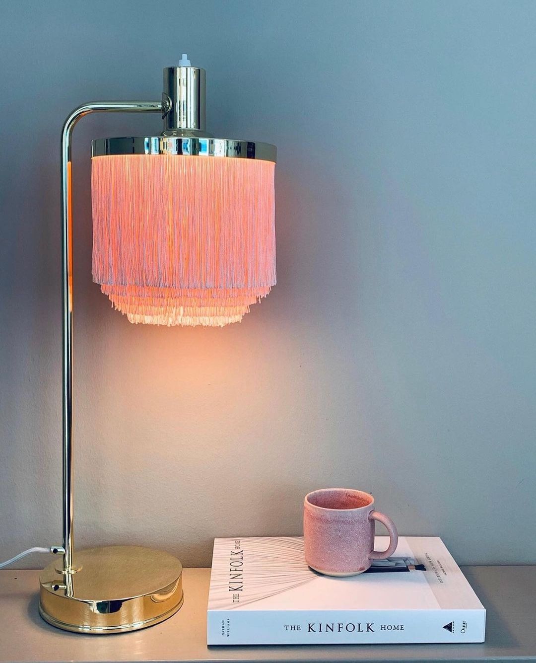 modern-nordic-tassel-fringe-table-lamp-with-pink-skirt-and-copper-metal-base