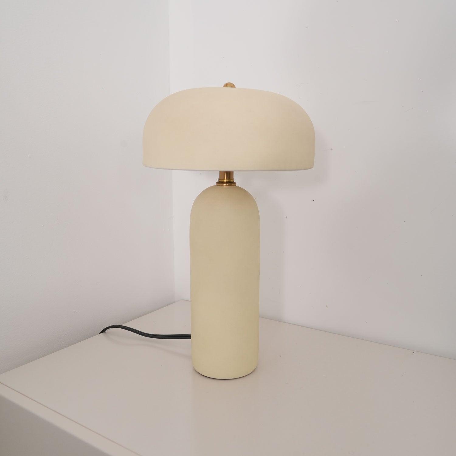 Modern Ceramic Mushroom Table Lamp Fungi Glow Bedside Light for Bedroom and Living Room