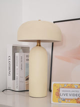 Modern Ceramic Mushroom Table Lamp Fungi Glow Bedside Light for Bedroom and Living Room