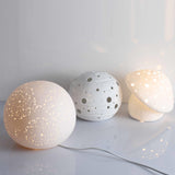 Modern Fungo White Ceramic Mushroom Table Lamp for Bedroom and Elegant Office Lighting Decor