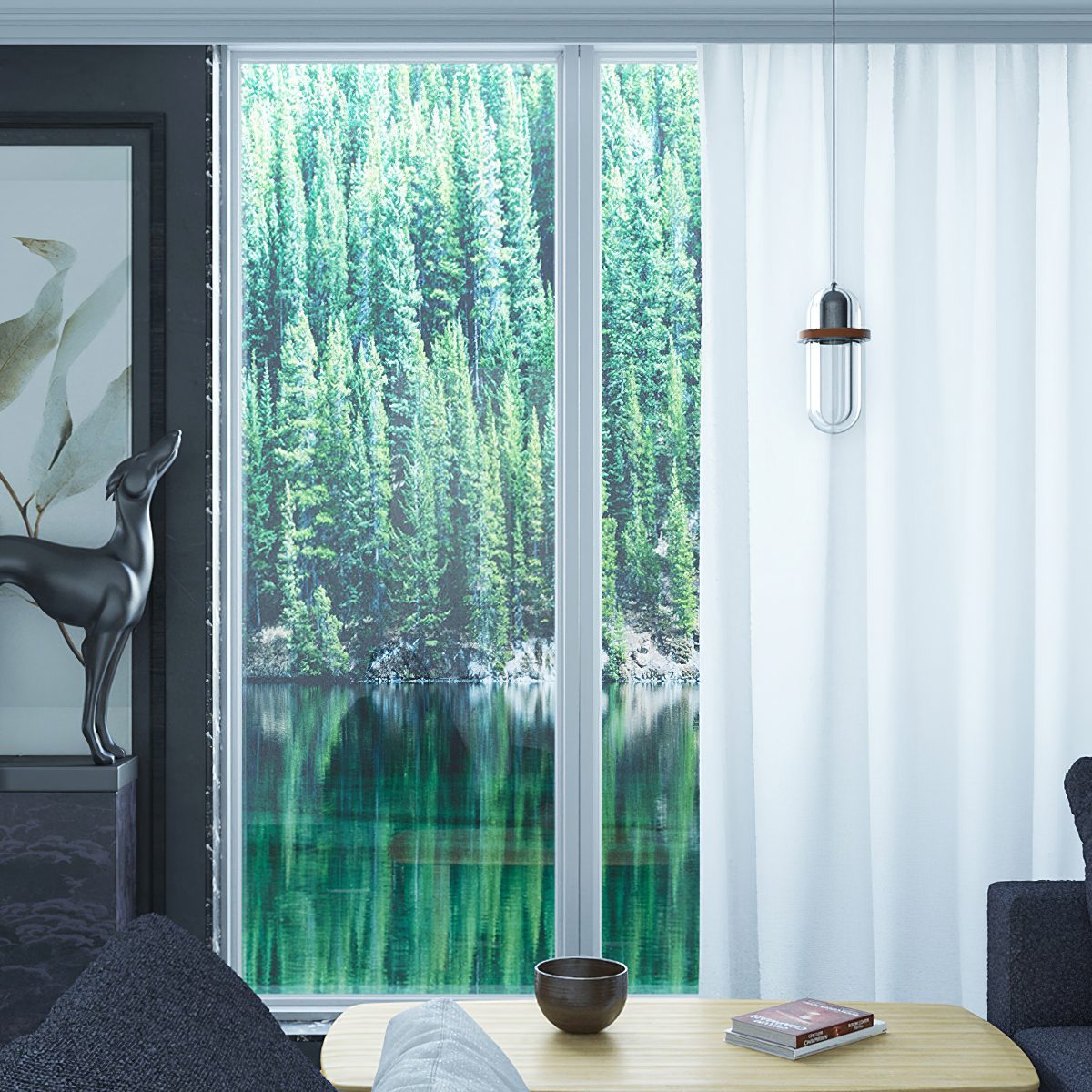 modern-abstract-led-pendant-light-with-glass-and-leather-details-for-living-room