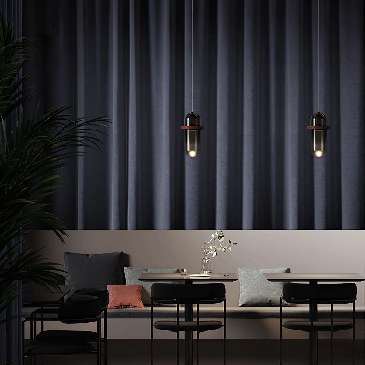modern-abstract-led-pendant-light-with-glass-and-leather-details-for-living-room