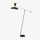 G1 Modern Brass Reading Floor Lamp with Dual Light Source and Adjustable Shade