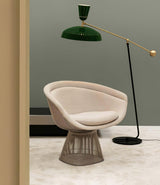 G1 Modern Brass Reading Floor Lamp with Dual Light Source and Adjustable Shade