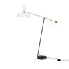 G1 Modern Brass Reading Floor Lamp with Dual Light Source and Adjustable Shade