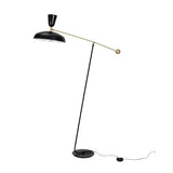 G1 Modern Brass Reading Floor Lamp with Dual Light Source and Adjustable Shade