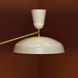 G1 Modern Brass Reading Floor Lamp with Dual Light Source and Adjustable Shade