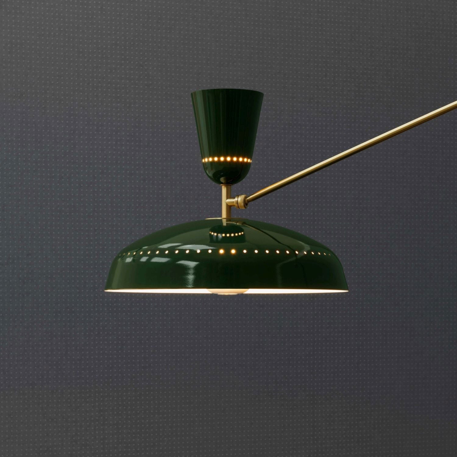 G1 Modern Brass Reading Floor Lamp with Dual Light Source and Adjustable Shade