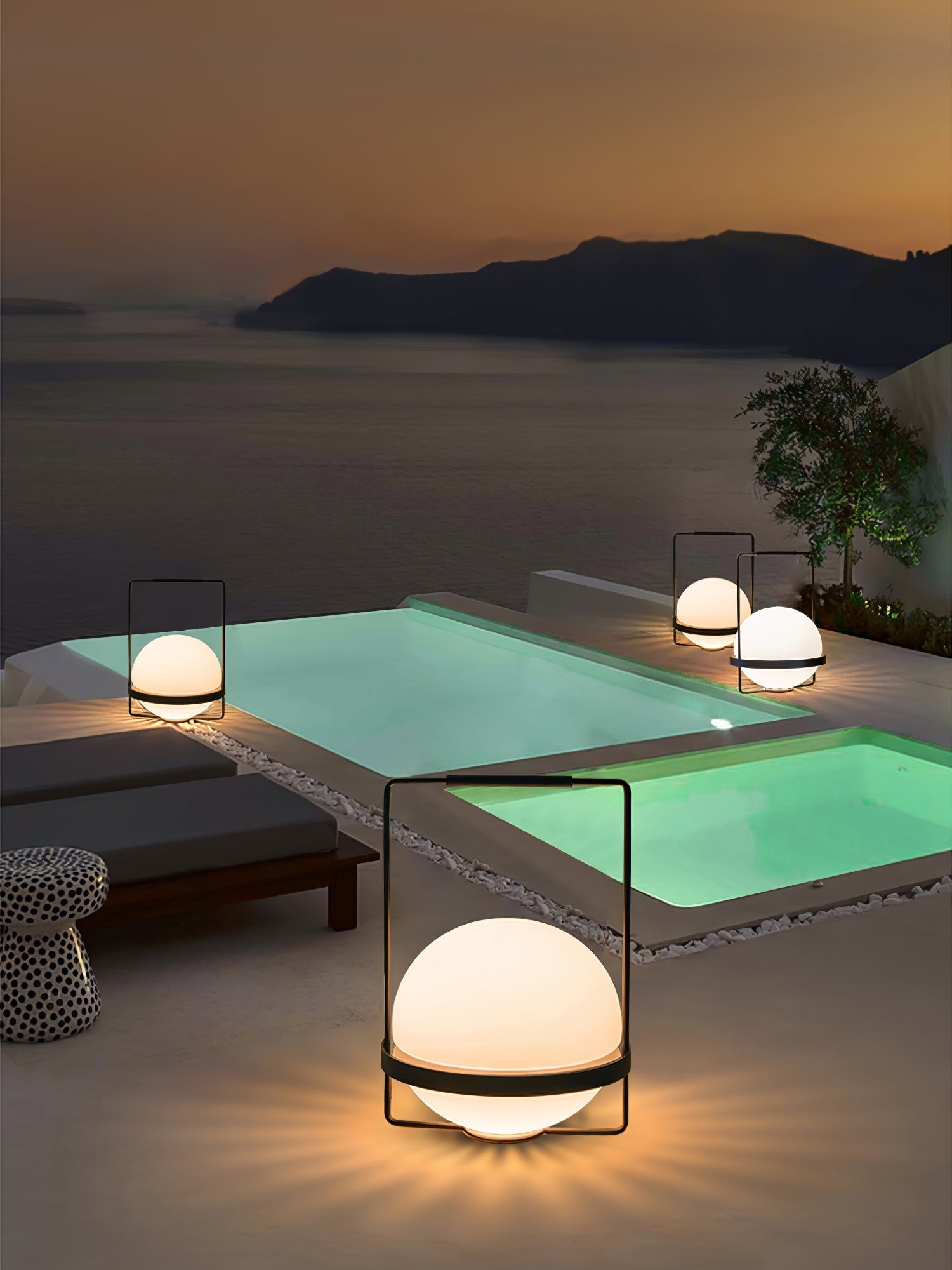 Modern Minimalist LED Table Lamp with Spherical Acrylic Diffuser for Bedside and Office