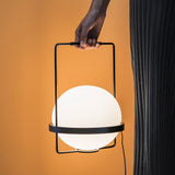 Modern Minimalist LED Table Lamp with Spherical Acrylic Diffuser for Bedside and Office