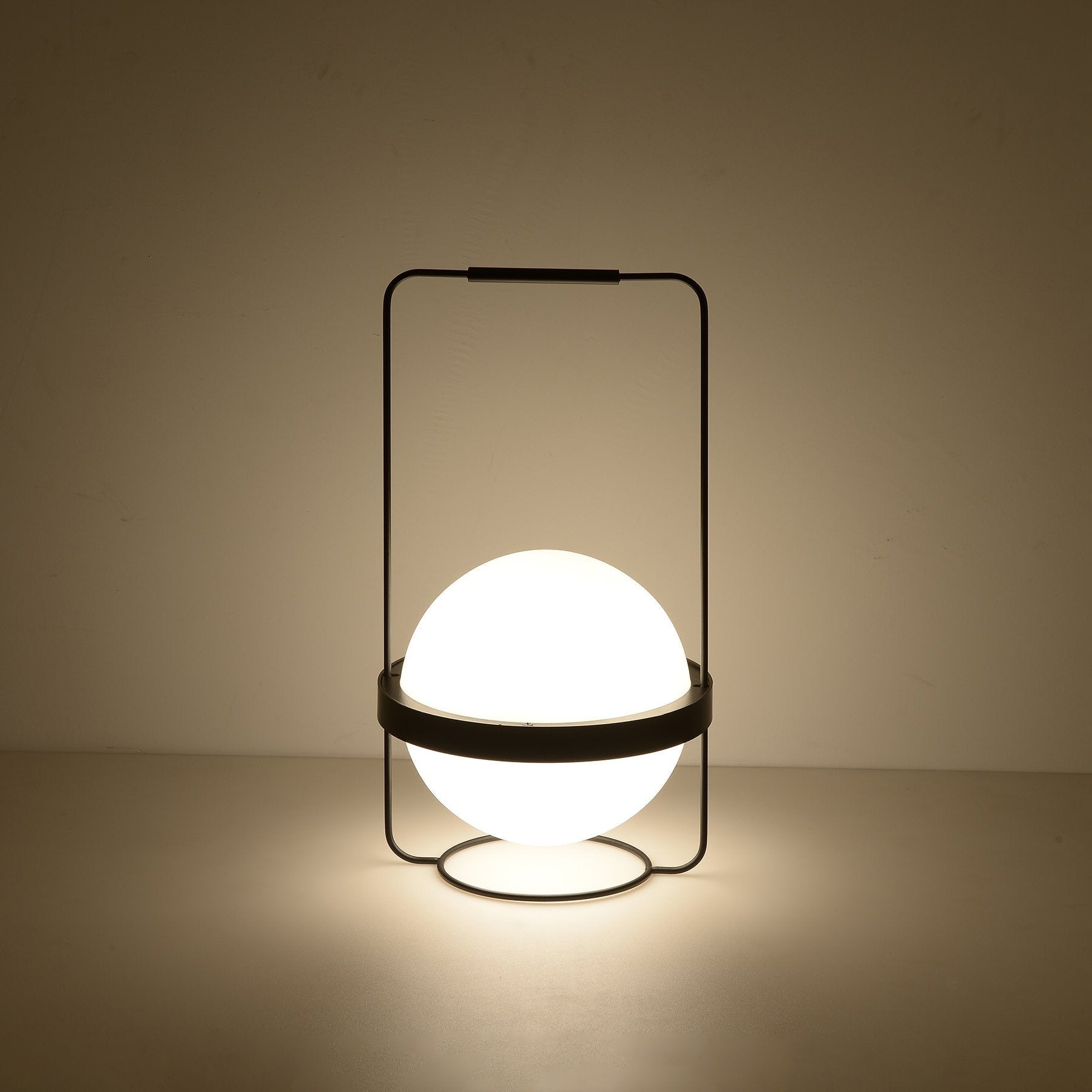 Modern Minimalist LED Table Lamp with Spherical Acrylic Diffuser for Bedside and Office