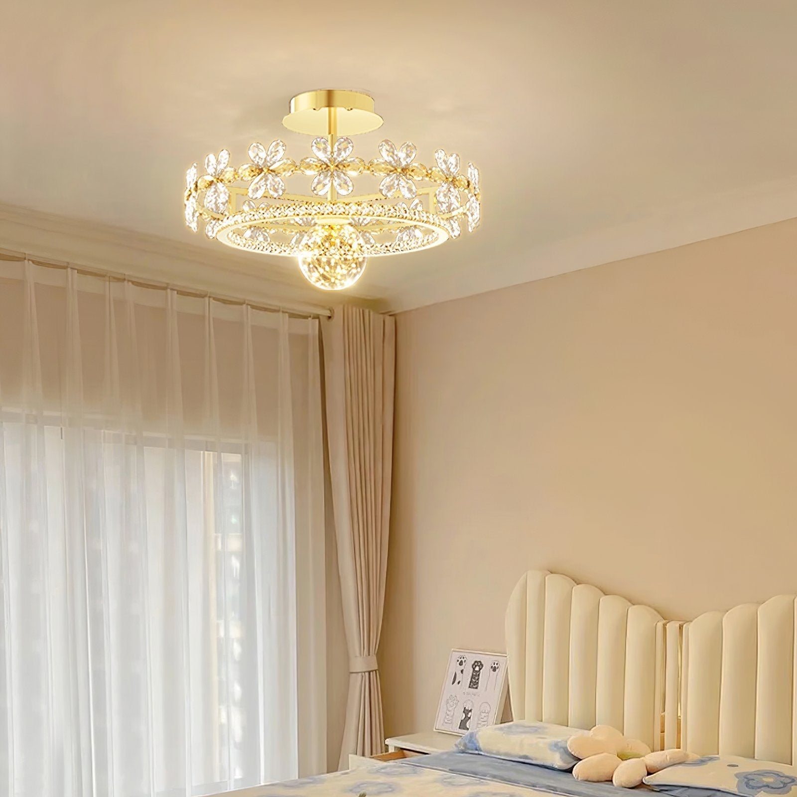 garland-luxury-crystal-led-ceiling-lamp-gold-metal-flush-mount-fixture-for-elegant-home-lighting