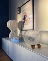 Modern Resin Cocoon Table Lamp Hot Air Balloon Style Soft Diffused Glow Bedside Lighting