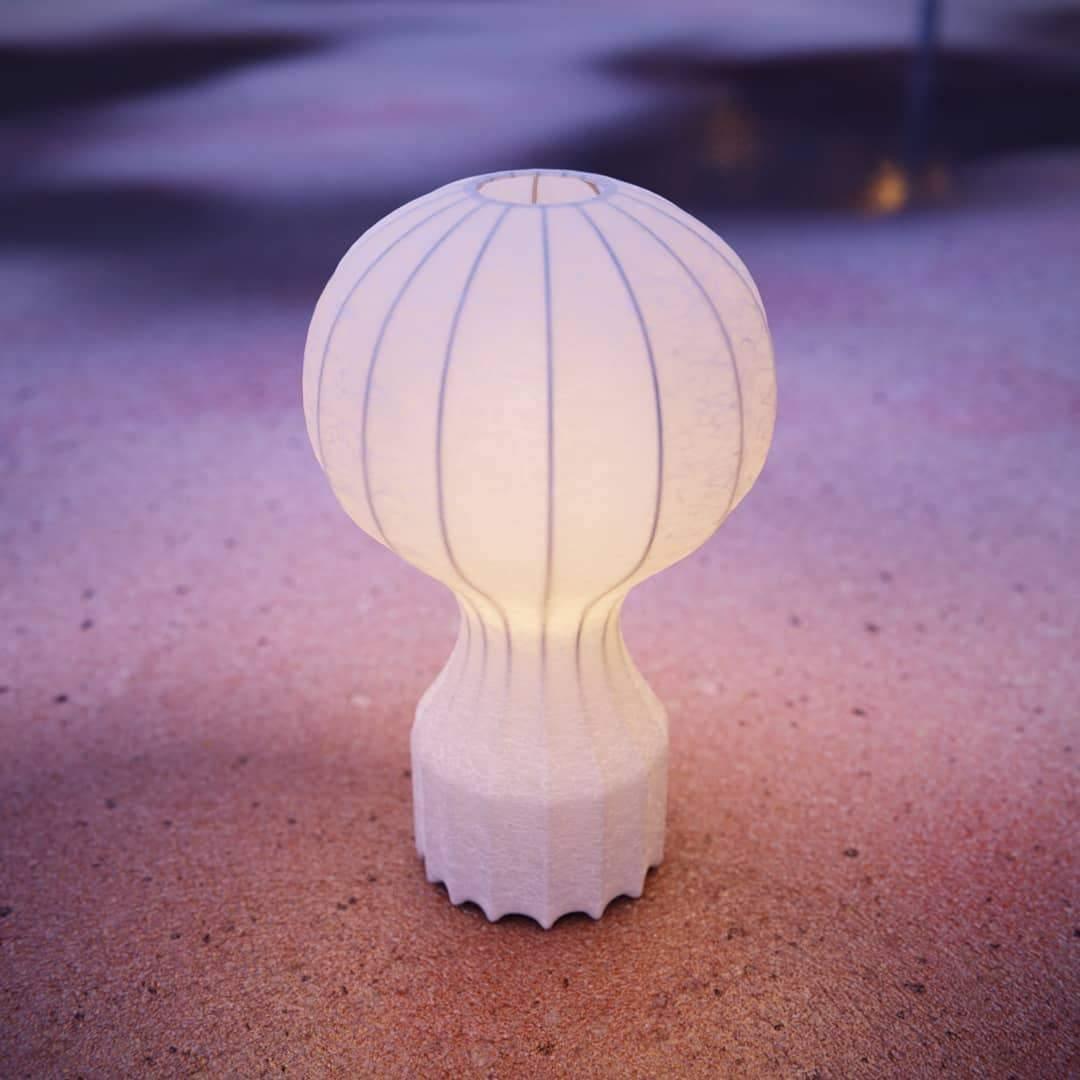 Modern Resin Cocoon Table Lamp Hot Air Balloon Style Soft Diffused Glow Bedside Lighting