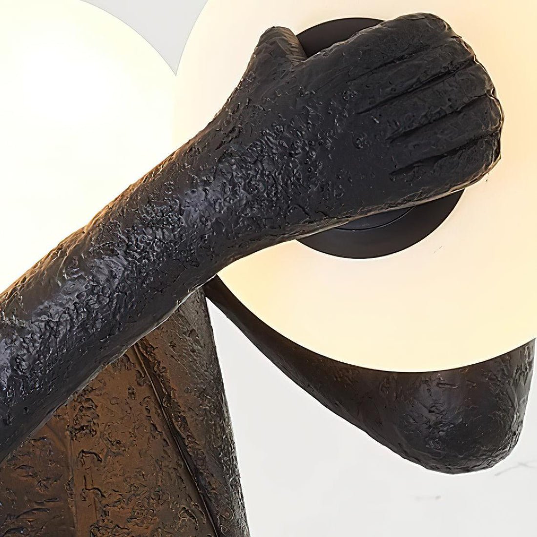 Modern Gentleman Sculpture Standing Floor Lamp with Glowing Glass Globes