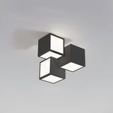 Contemporary Geometric LED Flush Mount Ceiling Lamp for Modern Living Room and Bedroom