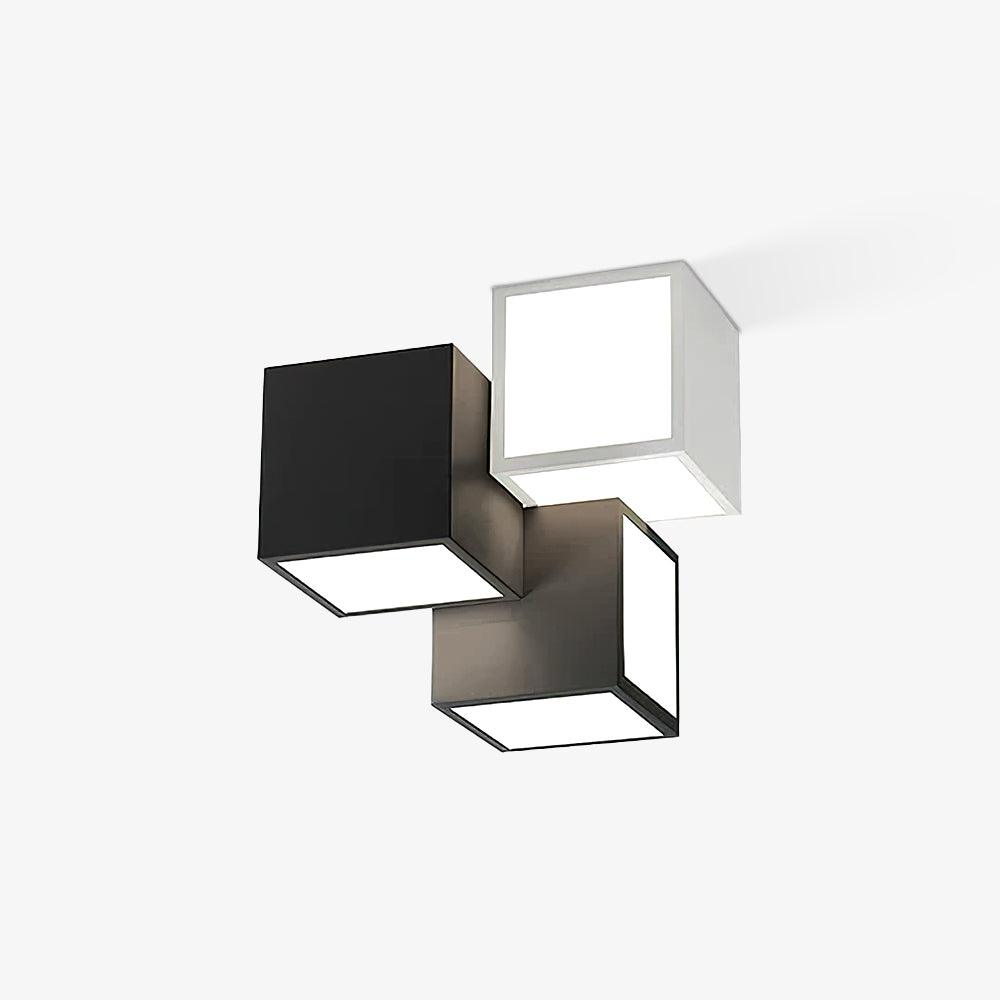 Contemporary Geometric LED Flush Mount Ceiling Lamp for Modern Living Room and Bedroom