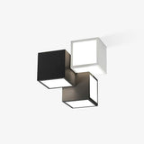 Contemporary Geometric LED Flush Mount Ceiling Lamp for Modern Living Room and Bedroom