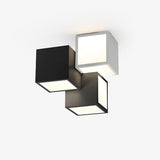 Contemporary Geometric LED Flush Mount Ceiling Lamp for Modern Living Room and Bedroom