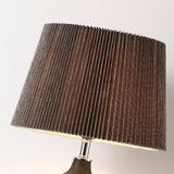 Modern Ceramic Ghassan Table Lamp with Grey Fabric Shade for Bedroom and Living Room
