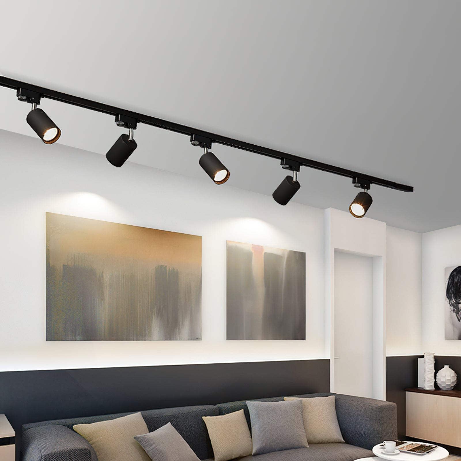 Modern Adjustable LED Linear Rail Track Light for Kitchen and Workspace Lighting