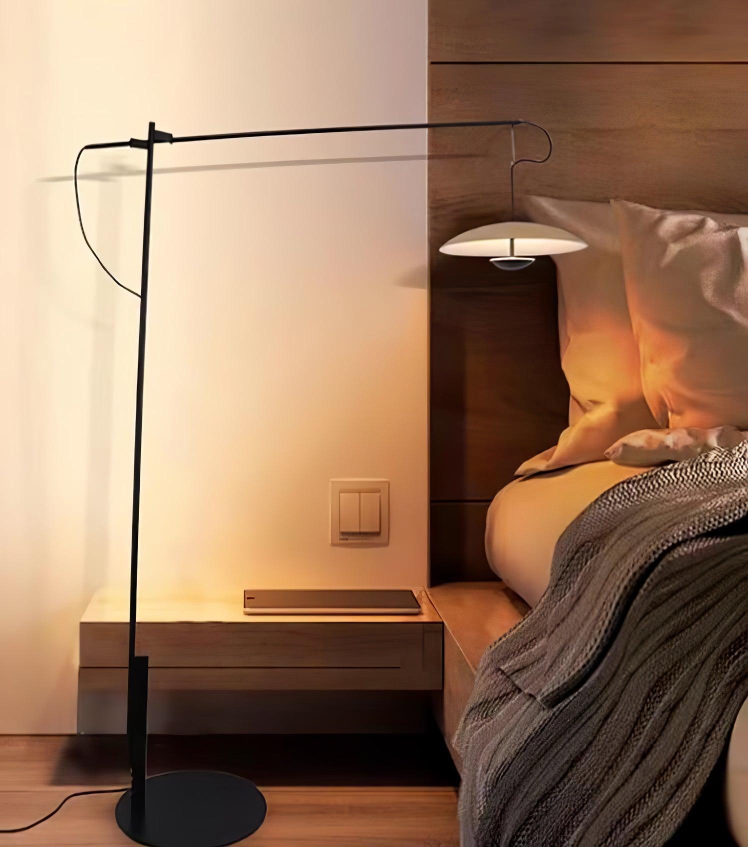 Modern Adjustable LED Floor Lamp with Directional Suspension and Aluminum Frame