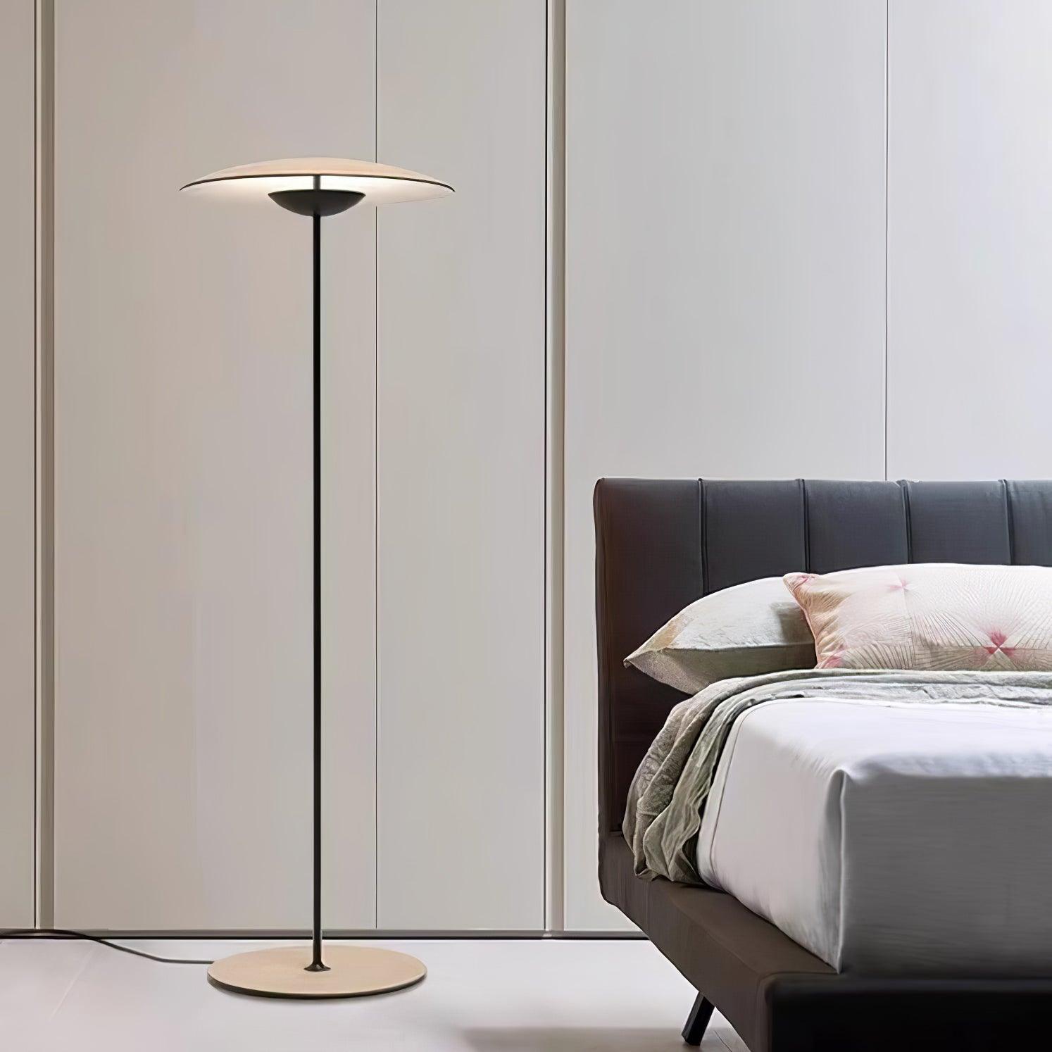 Modern Adjustable LED Floor Lamp with Directional Suspension and Aluminum Frame