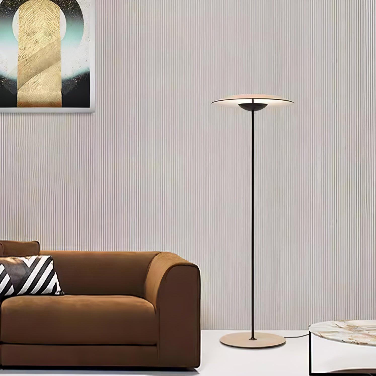 Modern Adjustable LED Floor Lamp with Directional Suspension and Aluminum Frame