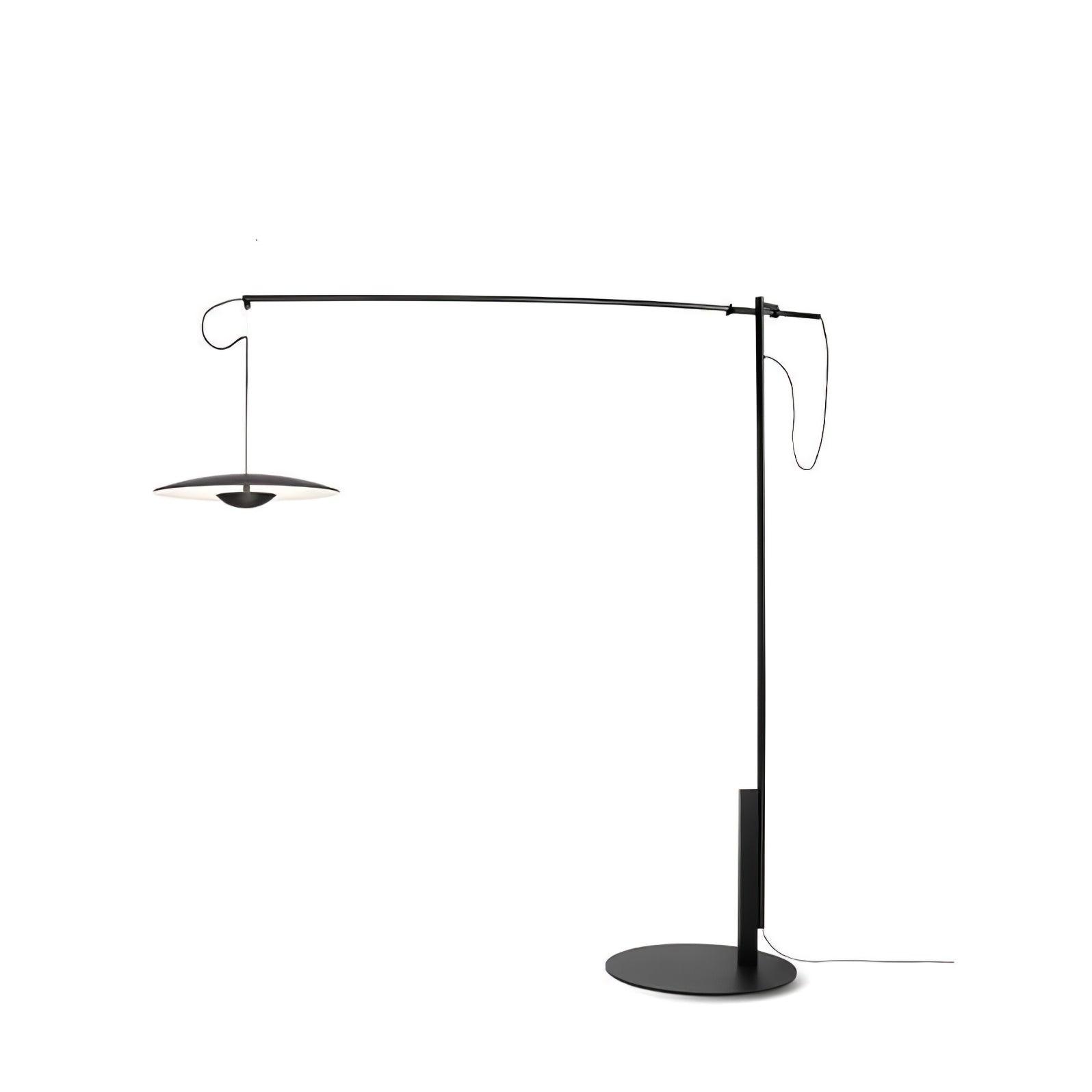 Modern Adjustable LED Floor Lamp with Directional Suspension and Aluminum Frame