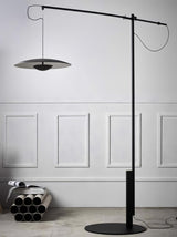 Modern Adjustable LED Floor Lamp with Directional Suspension and Aluminum Frame