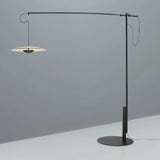 Modern Adjustable LED Floor Lamp with Directional Suspension and Aluminum Frame