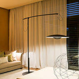 Modern Adjustable LED Floor Lamp with Directional Suspension and Aluminum Frame