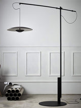 Modern Adjustable LED Floor Lamp with Directional Suspension and Aluminum Frame