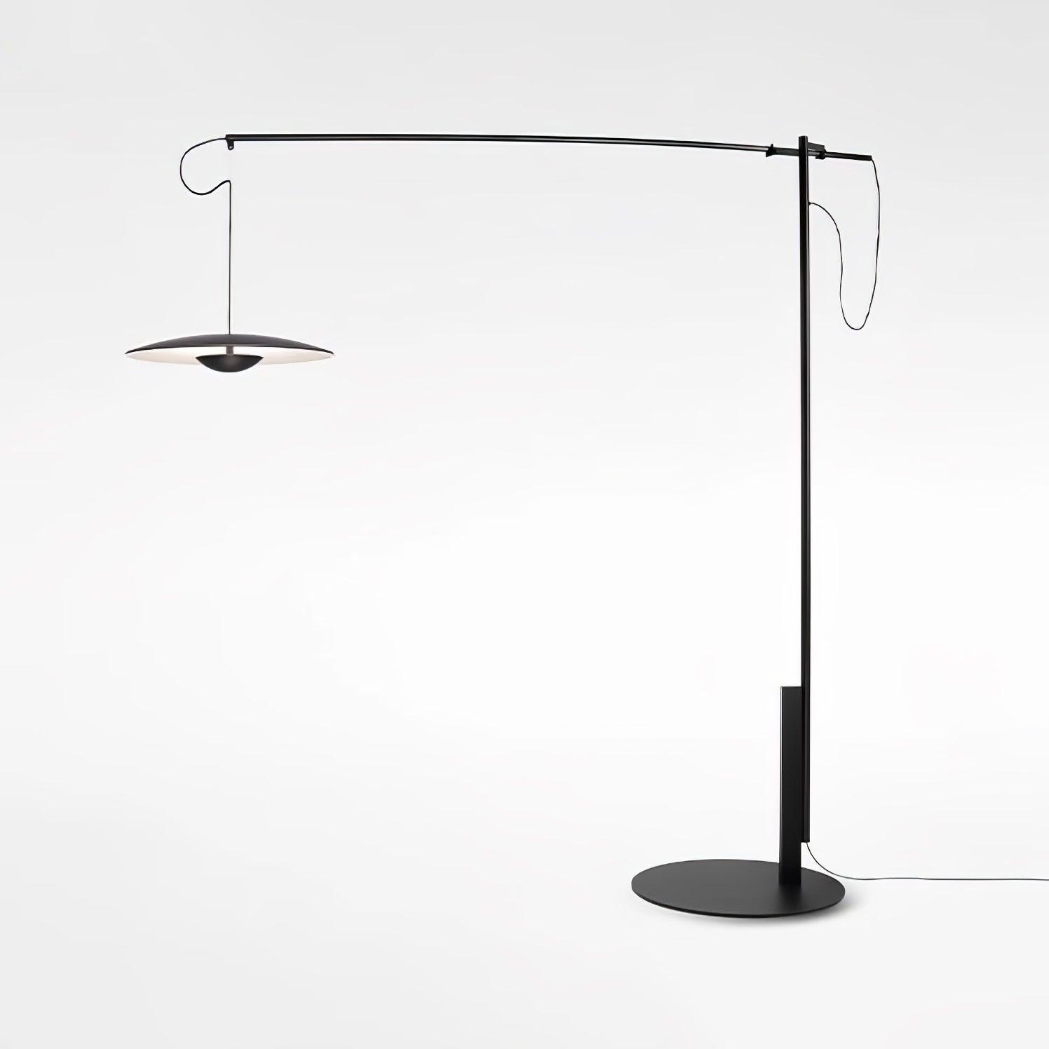 Modern Adjustable LED Floor Lamp with Directional Suspension and Aluminum Frame