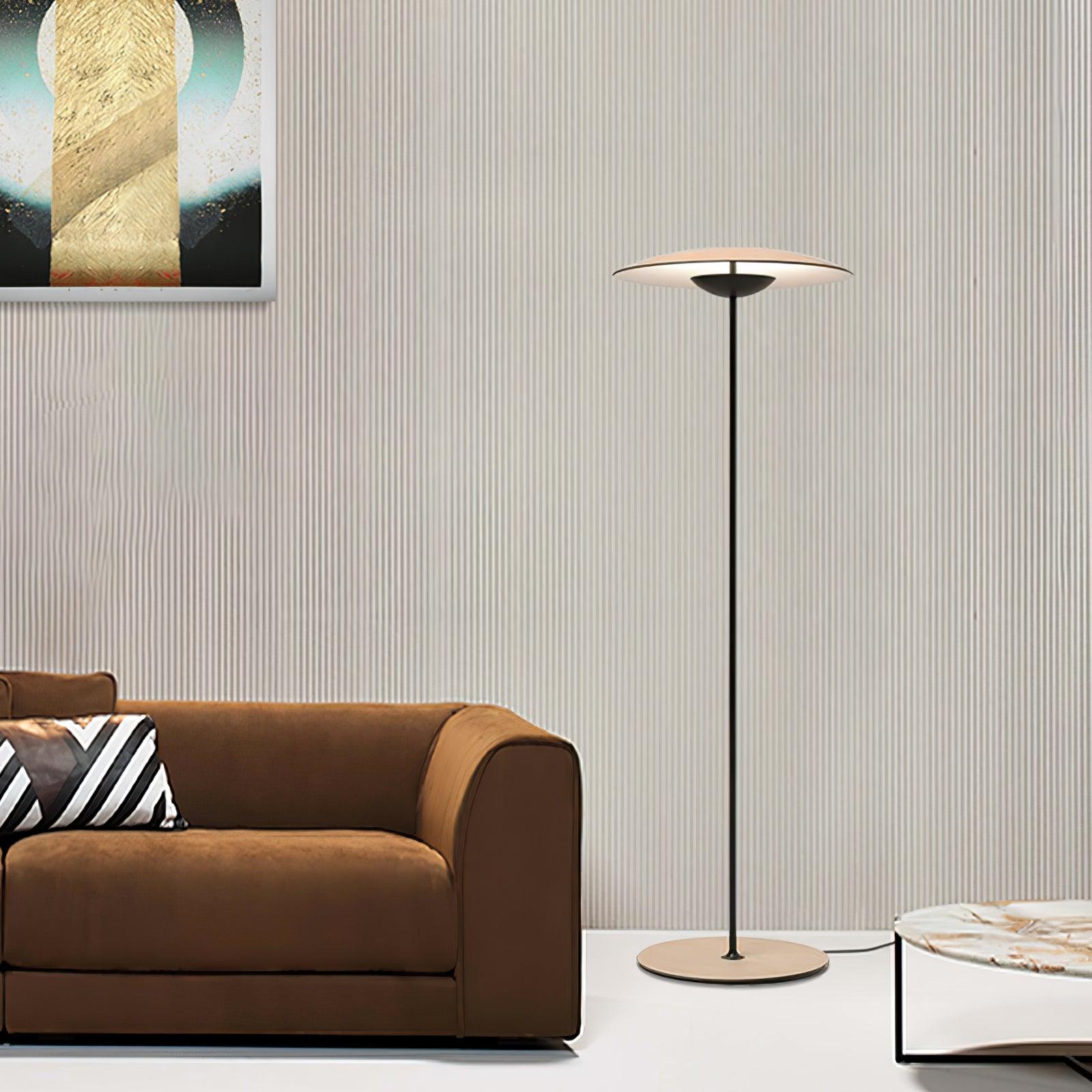 Modern Adjustable LED Floor Lamp with Directional Suspension and Aluminum Frame