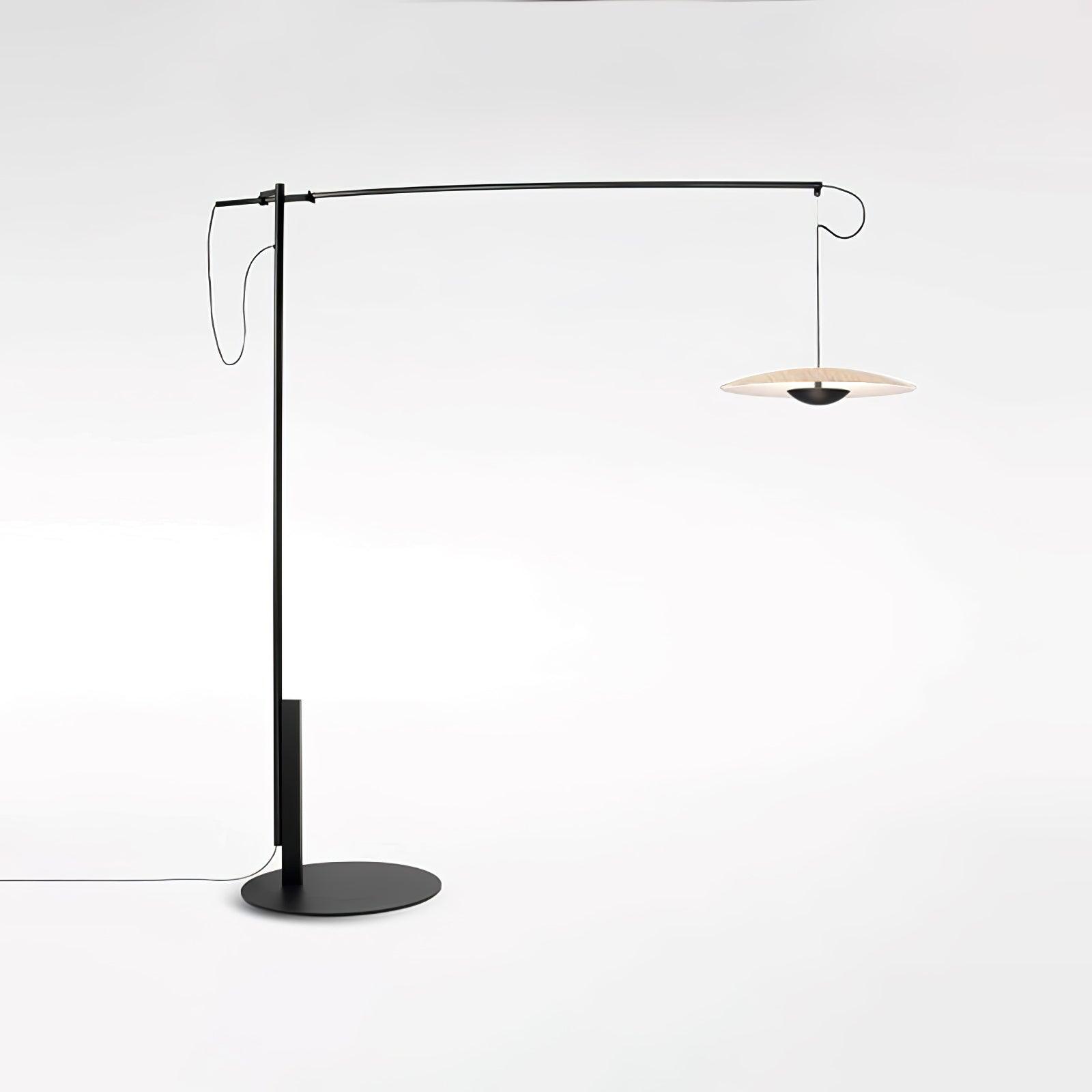 Modern Adjustable LED Floor Lamp with Directional Suspension and Aluminum Frame