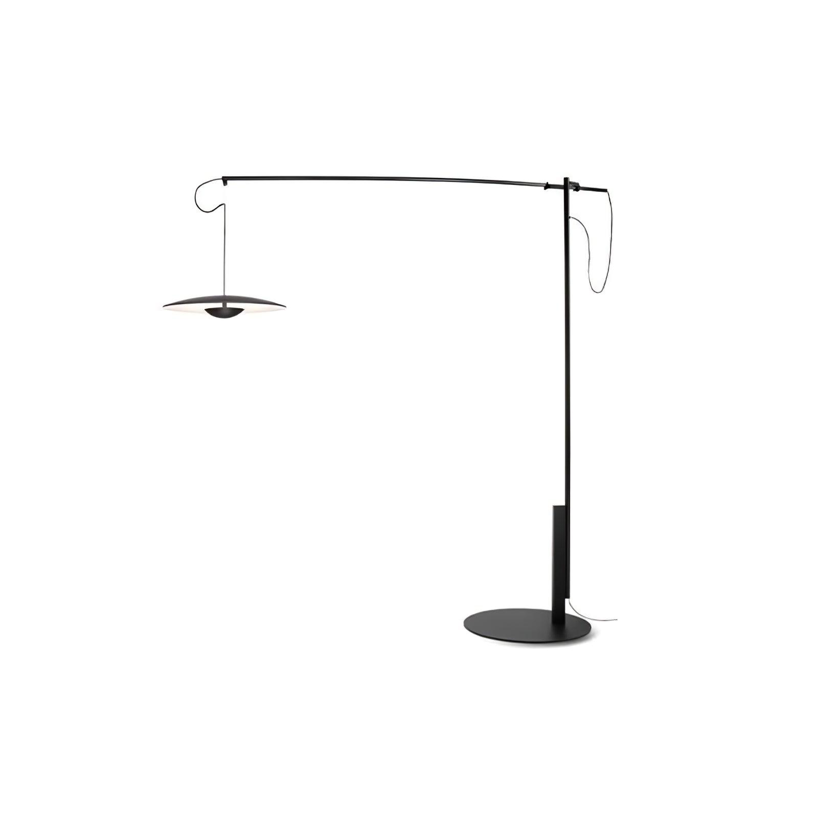 Modern Adjustable LED Floor Lamp with Directional Suspension and Aluminum Frame