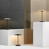 Contemporary Minimalist Woodgrain LED Table Lamp for Modern Office and Bedside