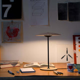 Contemporary Minimalist Woodgrain LED Table Lamp for Modern Office and Bedside