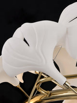 Ceramic Ginkgo Leaf Cascade Chandelier Luxury Pendant Light for Grand Entrances